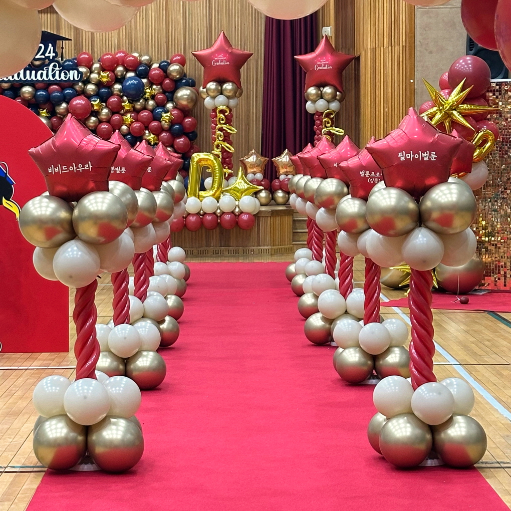 졸업식 버진로드 풍선장식 상세이미지 1