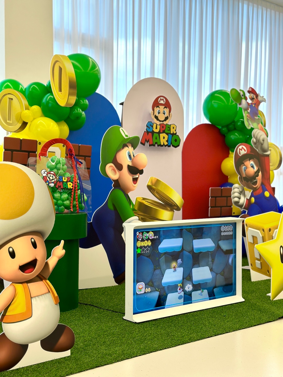 슈퍼마리오 테마 풍선장식 상세이미지 1