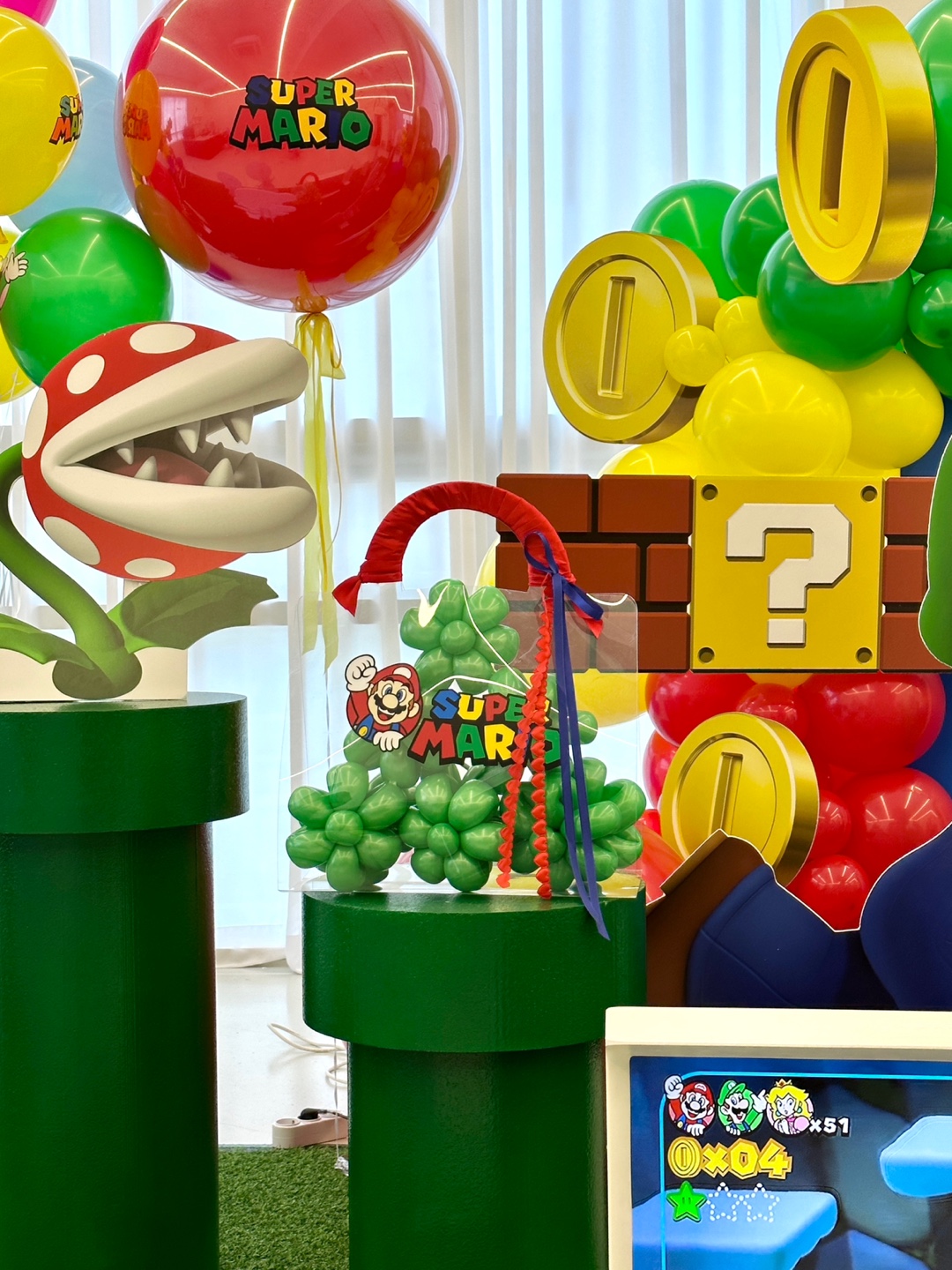 슈퍼마리오 테마 풍선장식 상세이미지 4