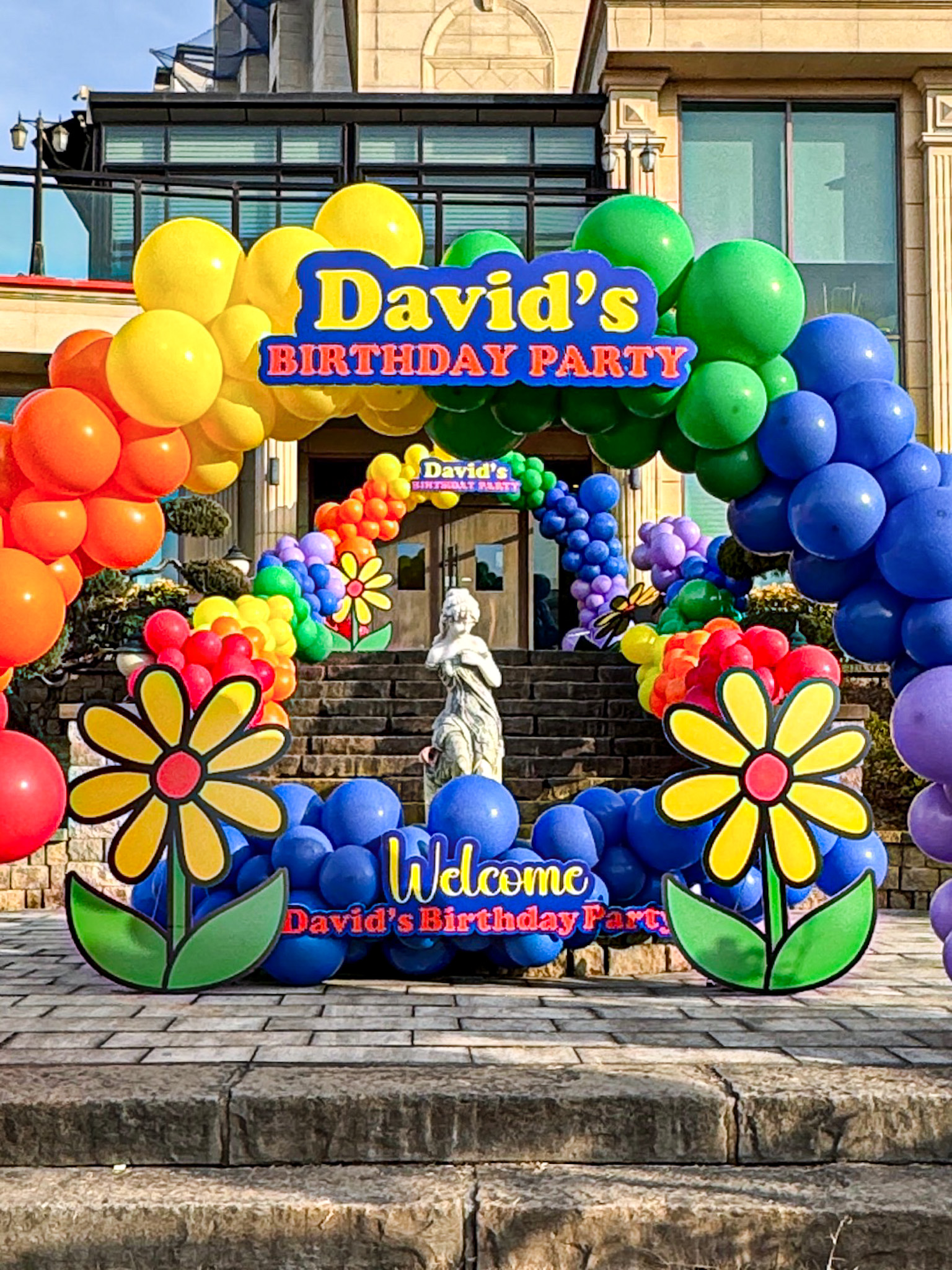 레인보우 테마 8번째 생일 파티 풍선 장식 상세이미지 2