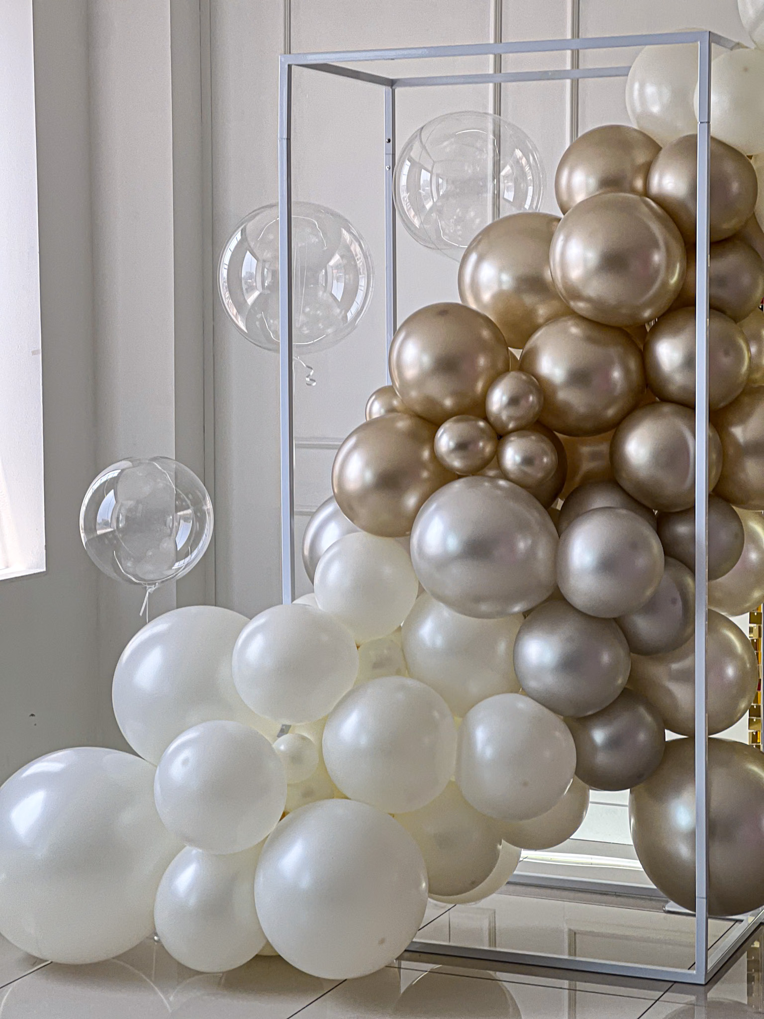 골드 & 화이트 첫돌 파티 풍선장식 상세이미지 2