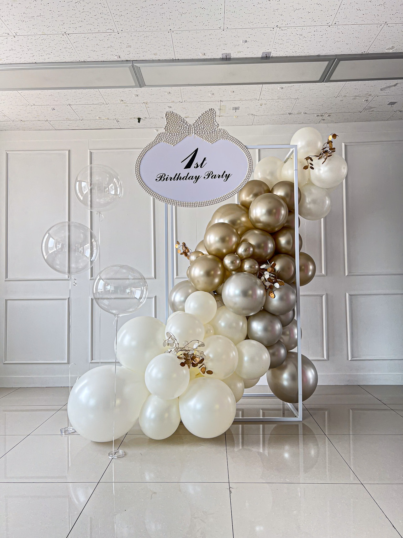 우아한 첫돌 풍선 포토존 장식 상세이미지 1
