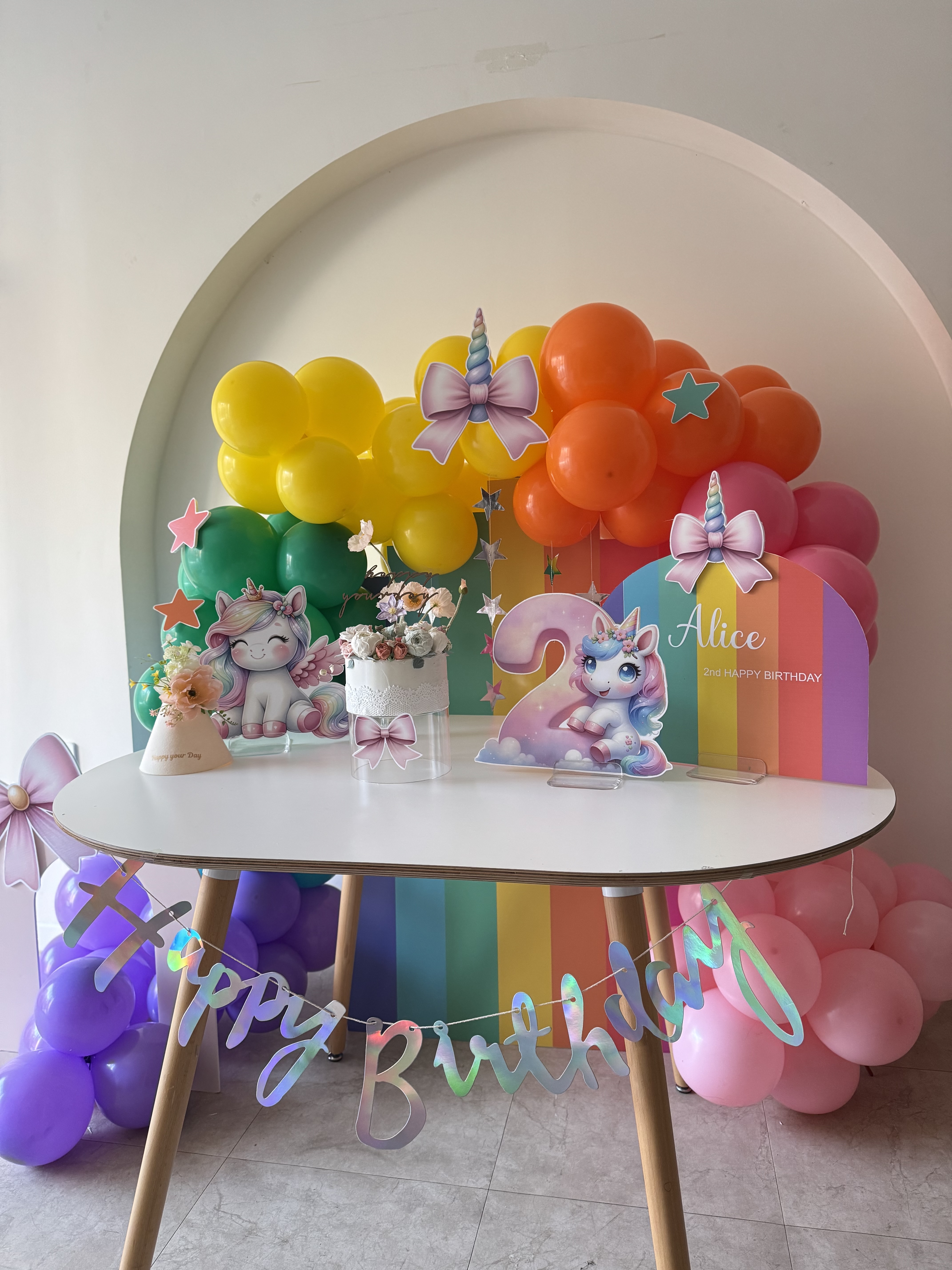 유니콘 테마 두돌 생일 파티 장식 상세이미지 1
