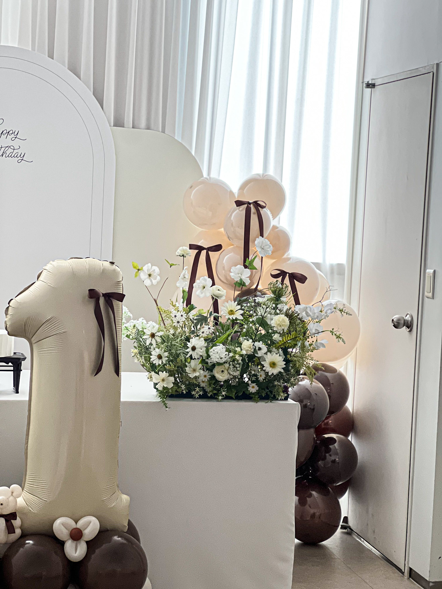 브라운 & 크림톤 돌잔치 풍선장식 상세이미지 3