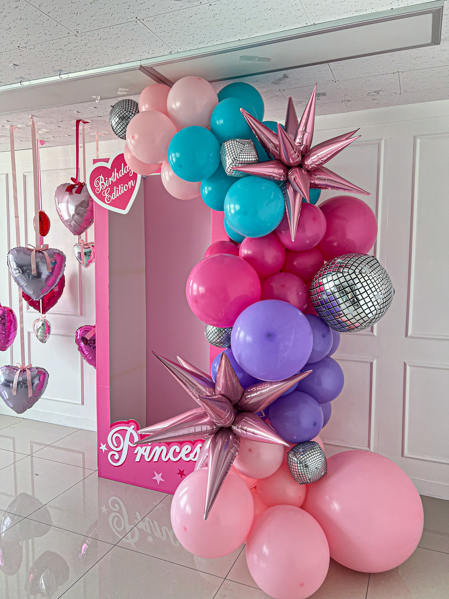 프린세스 생일파티 핑크 포토존 상세이미지 2