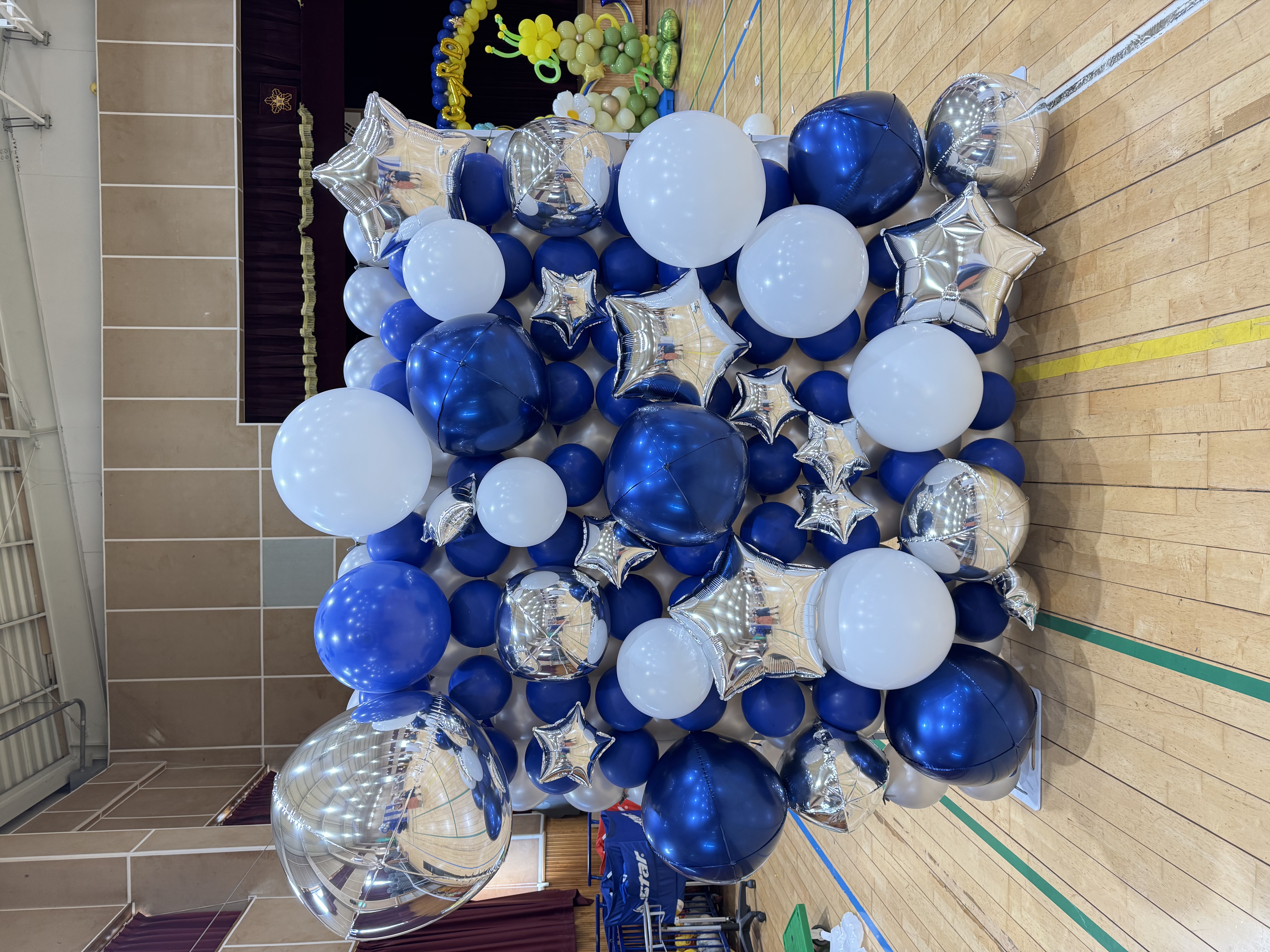 블루&실버 풍선 포토월 상세이미지 1