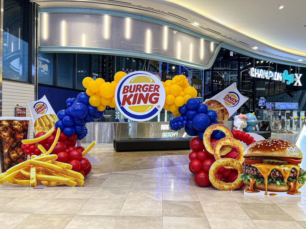 버거킹 프로모션 매장 풍선 아치 장식 상세이미지 1