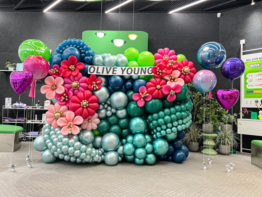 올리브영 프로모션 플라워 벌룬 포토존 상세이미지 4