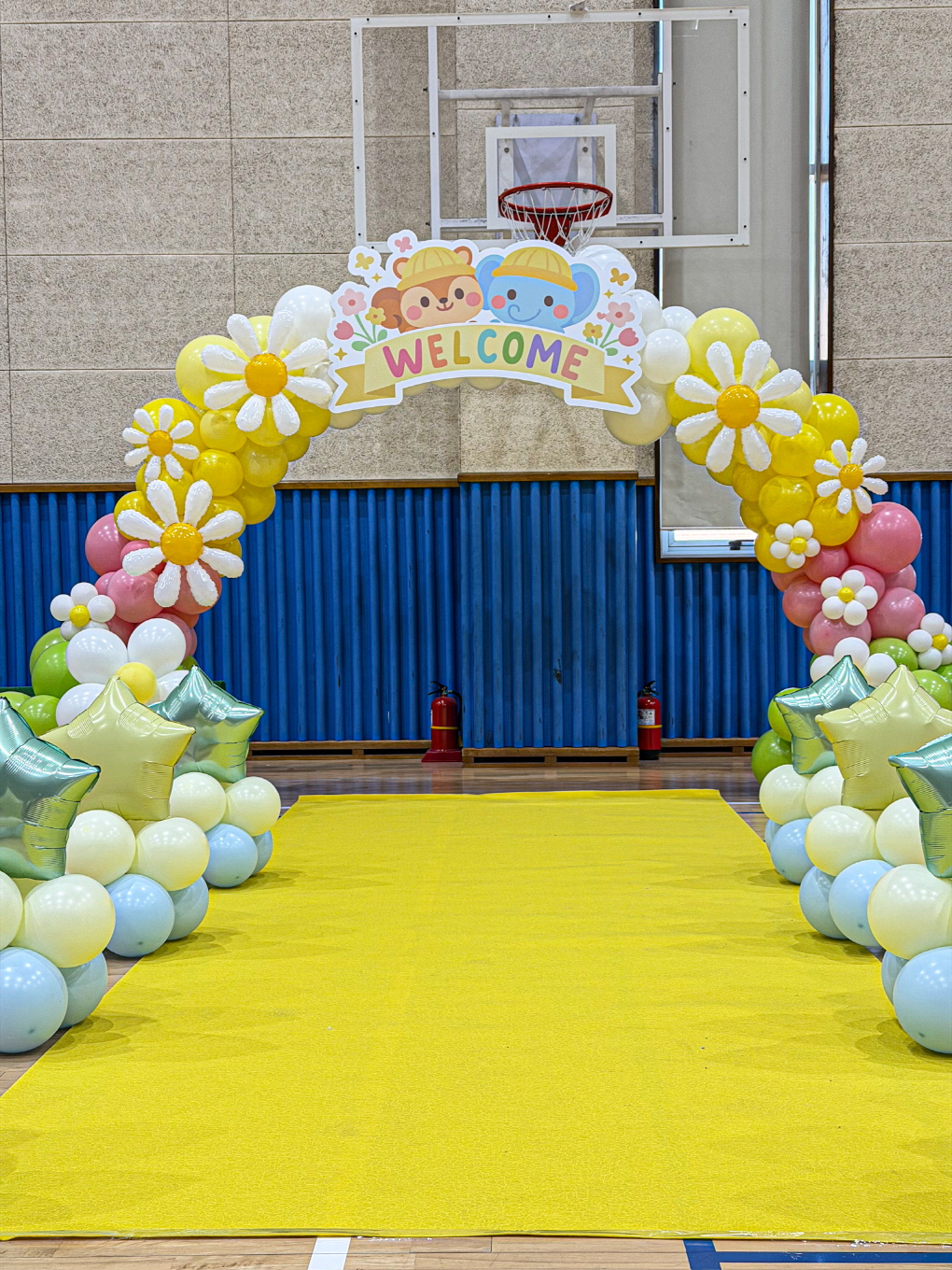 입학장식 버진로드장식 I 웰컴 플라워 아치 & 파스텔 입장로 연출 상세이미지 1