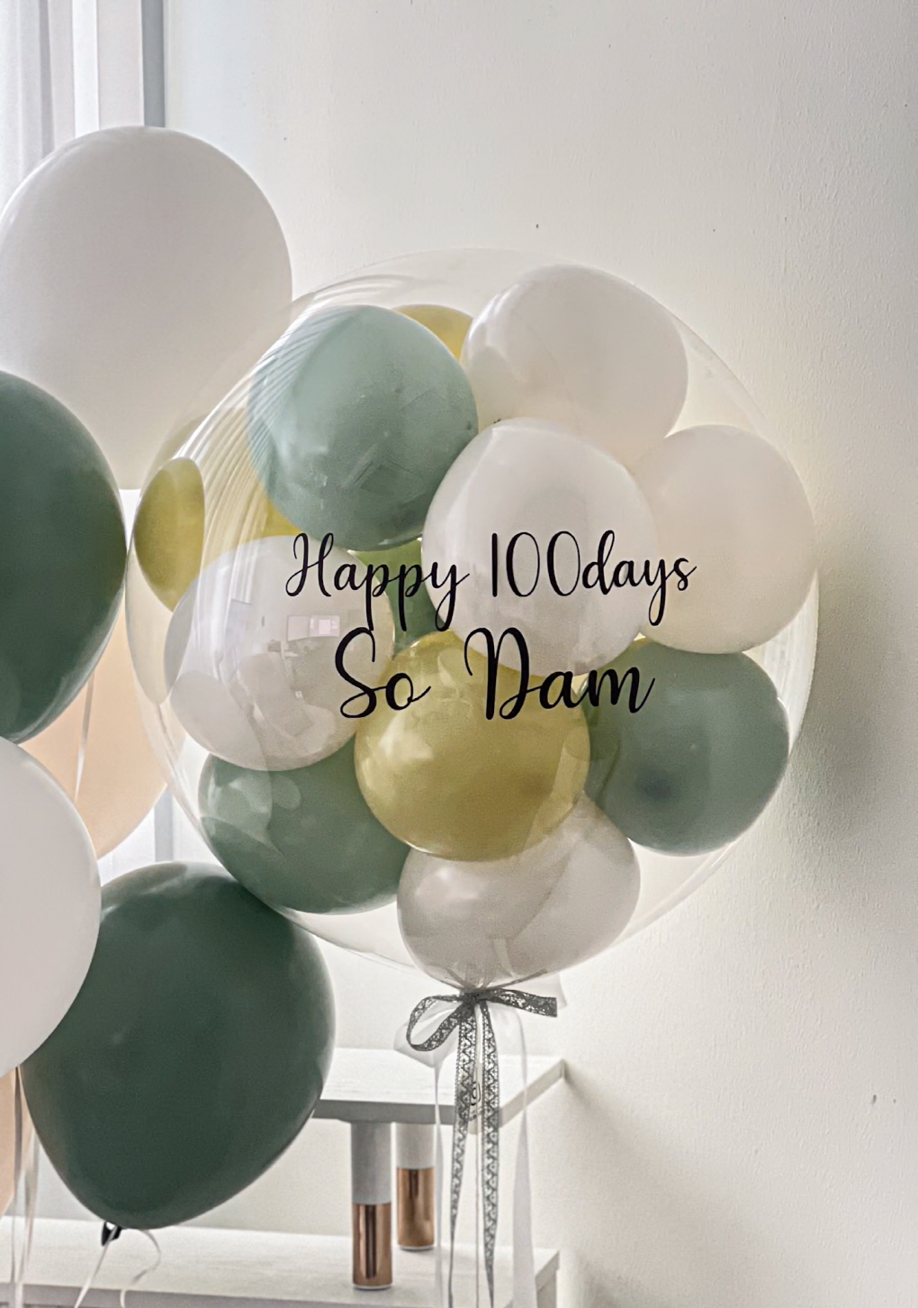 미니버블풍선 | 감성 컬러 포인트 맞춤 레터링 풍선 상세이미지 1