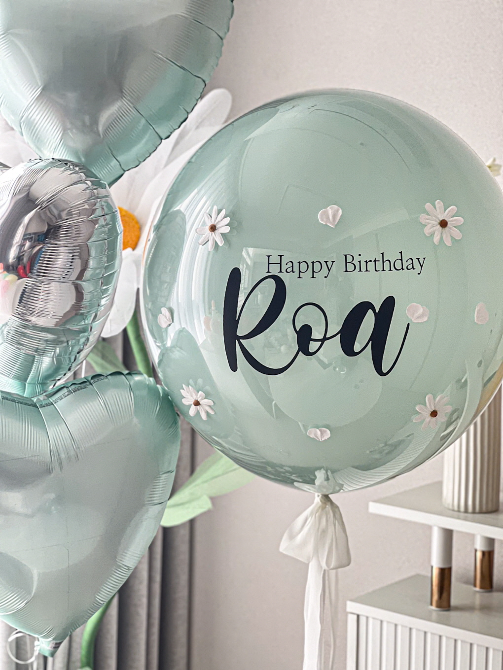 클레이벌룬 마카롱풍선 | 플라워 감성 생일풍선 상세이미지 1