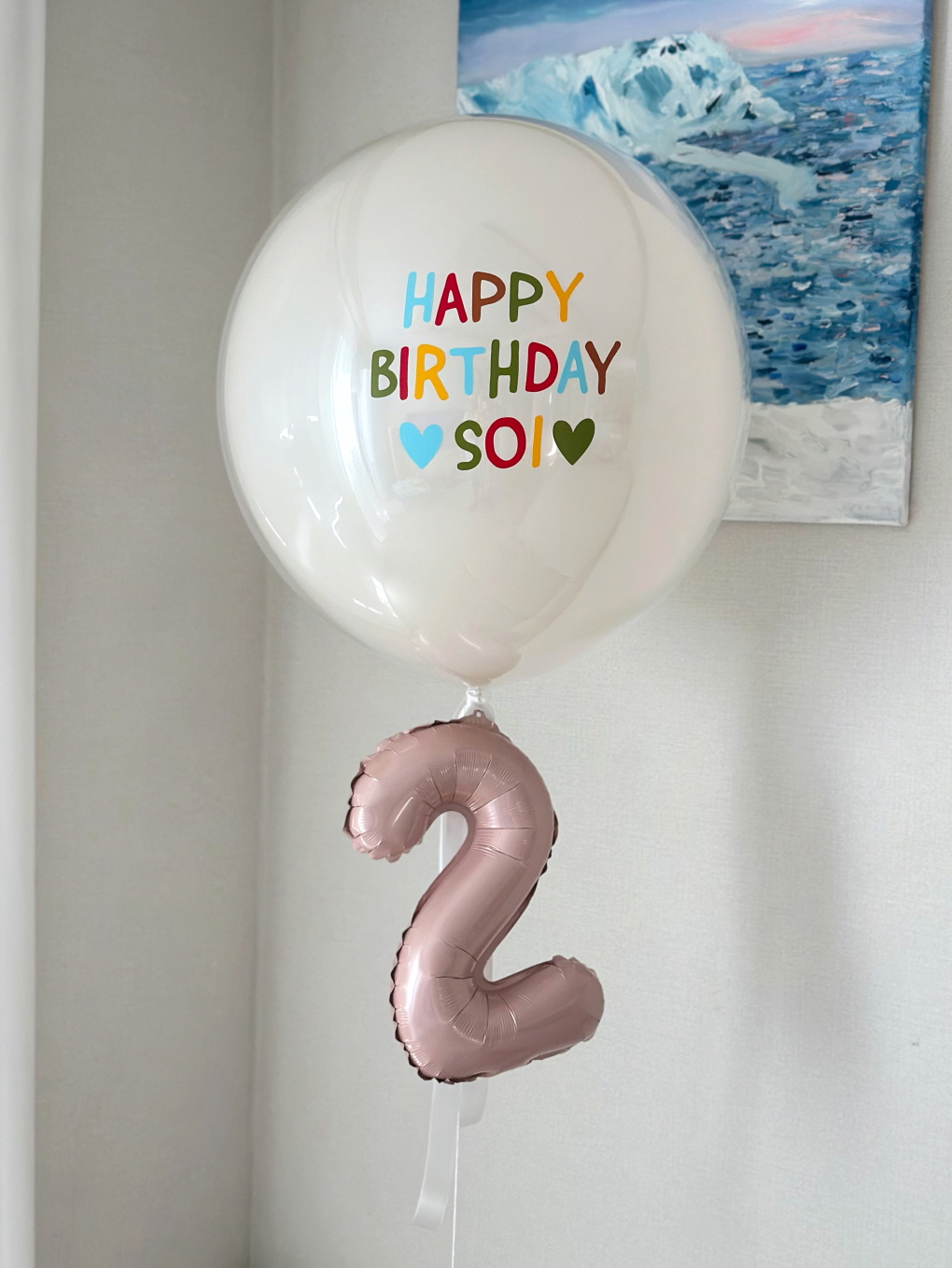 숫자 레터링 생일풍선 │ 마카롱풍선 + 숫자 포인트 세트 상세이미지 2