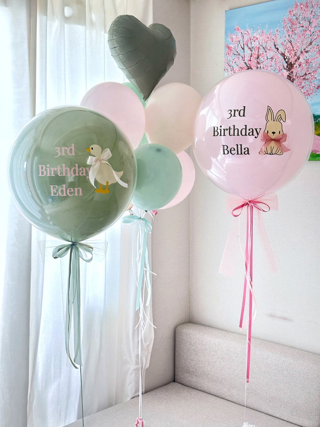 마카롱풍선 생일풍선 │ 파스텔 레터링 맞춤 풍선 상세이미지 1