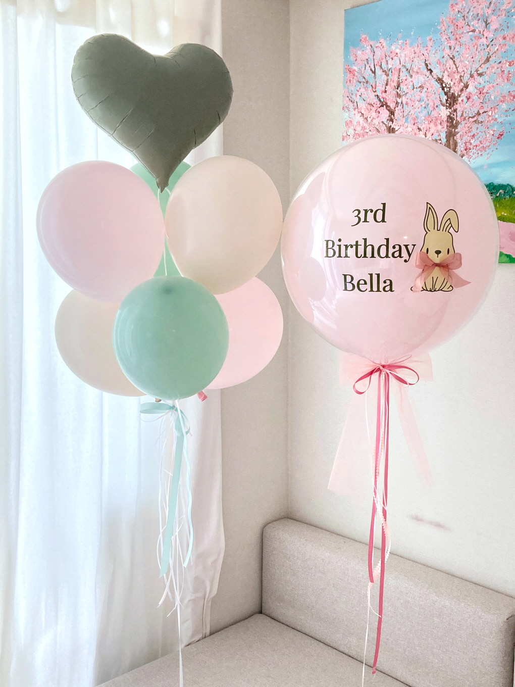 마카롱풍선 생일풍선 │ 파스텔 레터링 맞춤 풍선 상세이미지 4
