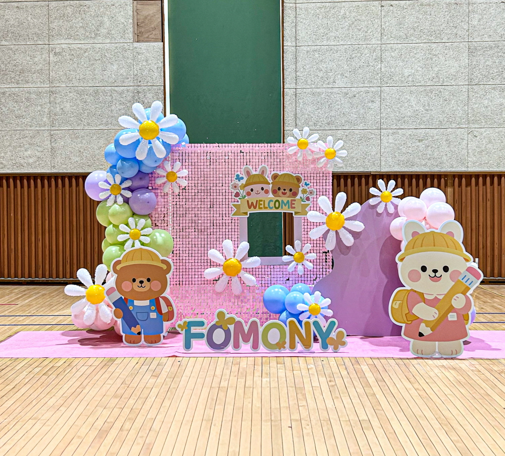 핑크 픽셀 포토존 │ 캐릭터 행사 포토월 상세이미지 1